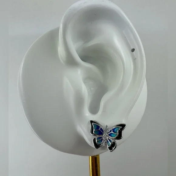 2/$30 Genuine 925 Sterling Silver Butterfly Earrings - Picture 6 of 9